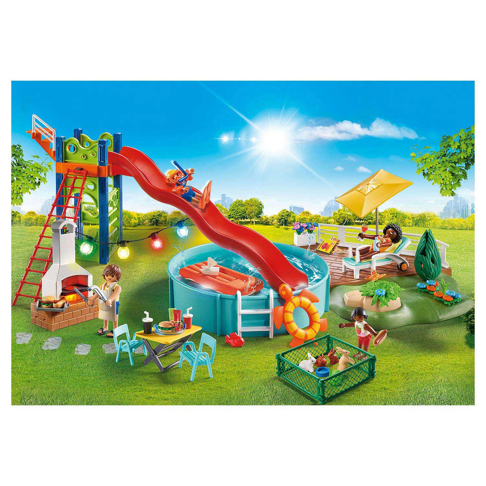 PLAYMOBIL City Life Zwembadfeest met Glijbaan 70987