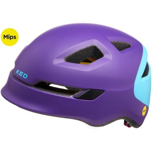 Fietshelm KED Pop Mips - medium (52-56 cm) - paars hemelsblauw