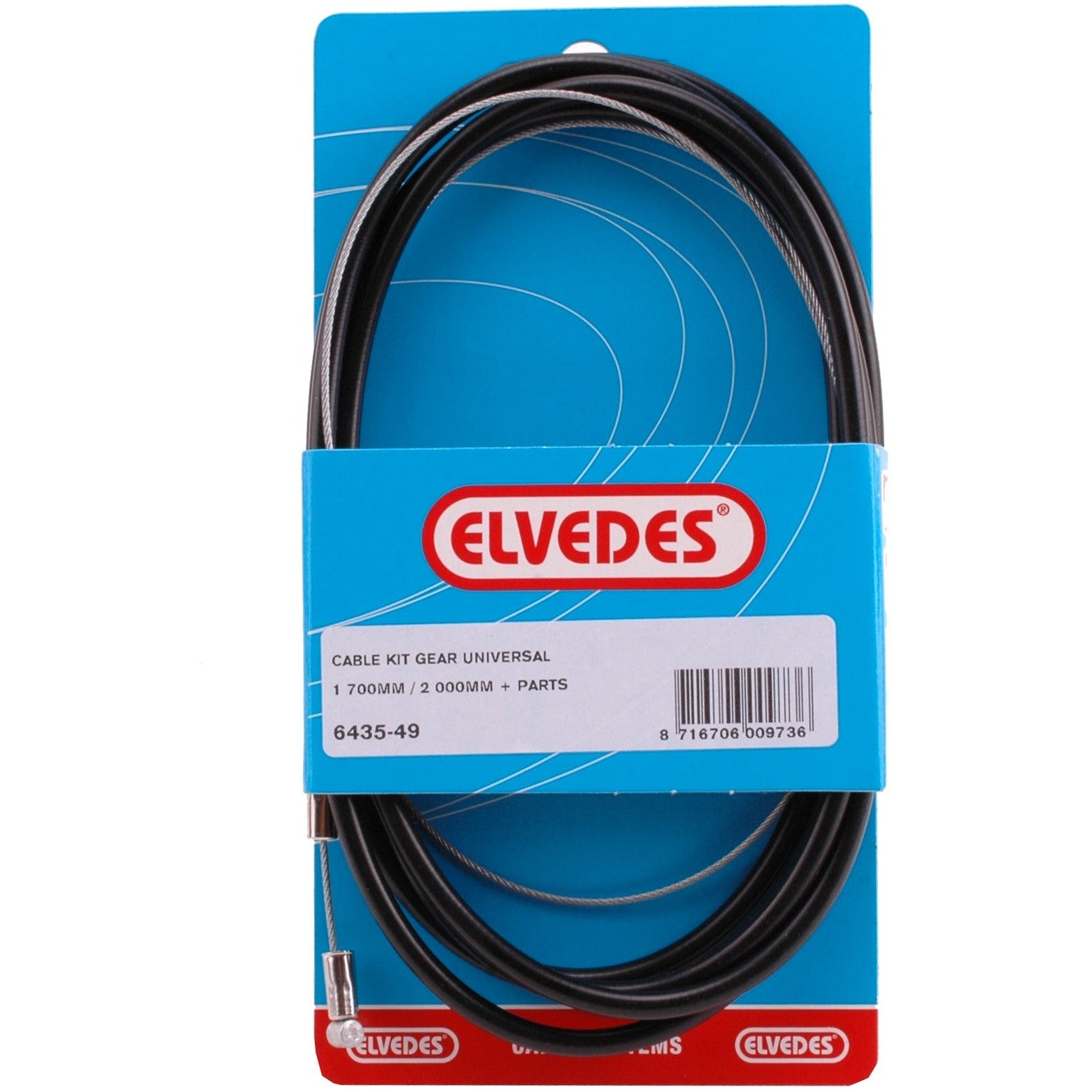 Elvedes gaskabel compleet ton 49-draads (6435-49)