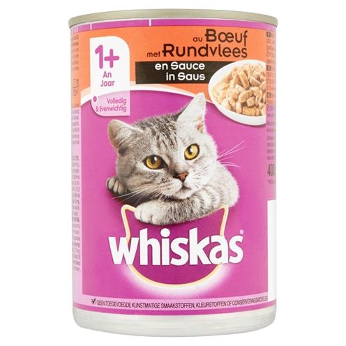 Whiskas blik volwassen rund in saus