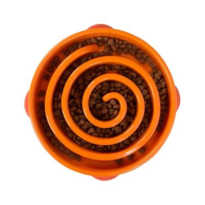 Slo-bowl feeder koraal oranje