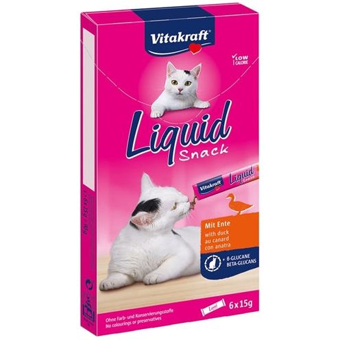 Vitakraft vloeibare kattensnack eend b-glucaan