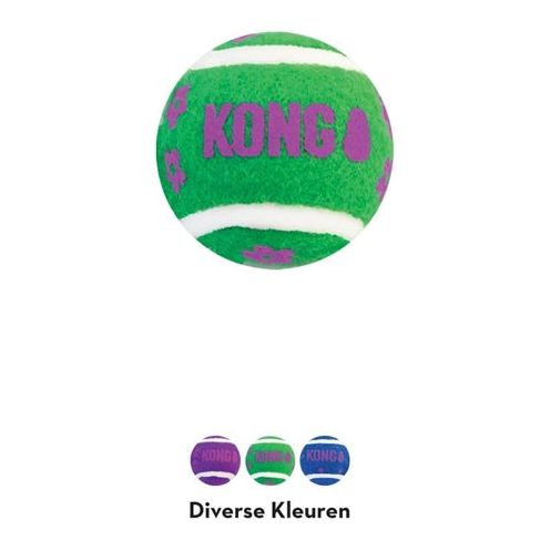 Kong kat tennisballen met bellen