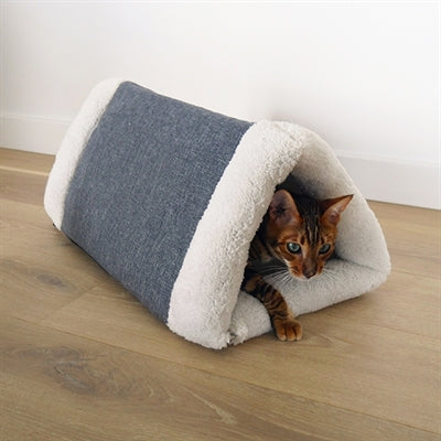 Palissander kattenmand knuffelknuffel 2 in 1 piramide deken
