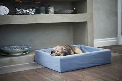 Bia bed katoenen hoes voor hondenmand blauw