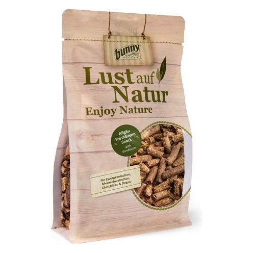 Bunny natuur geniet van de natuur allgau frisgroene snack met paardenbloem