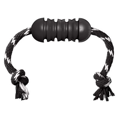 Kong extreme dentaal met touw zwart wit