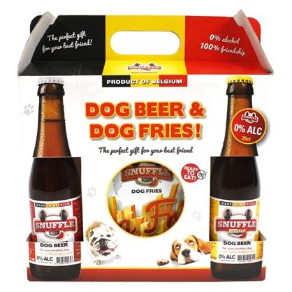 Snuffelgeschenkdoos hondenbier en patat