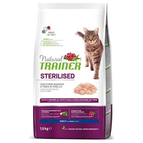 Natuurlijke trainer kat gesteriliseerd wit vlees