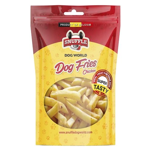 Snuffelhond friet kip