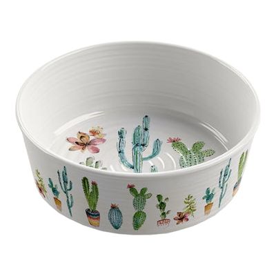 Tarhong voerbak hond cactusprint 2 melamine