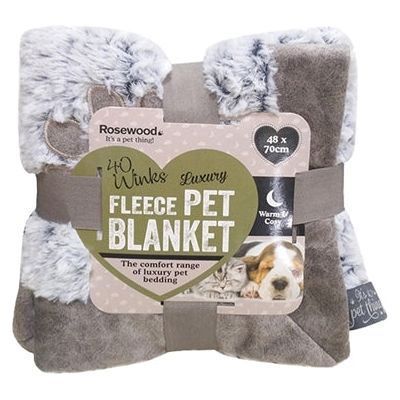 Luxe fleece deken van palissanderhout