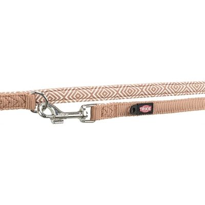 Trixie hondenriem boho ruiten verstelbaar premium met neopreen karamel