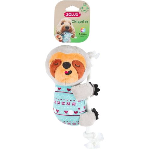 Zolux chiquitos pluche luiaard aan touw gerecycled