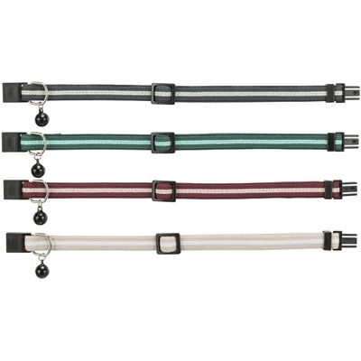 Trixie halsband kat strepen elastische assorti