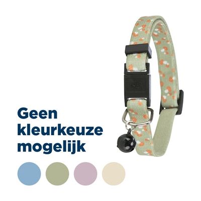 Trixie halsband kat paddenstoel elastisch assorti