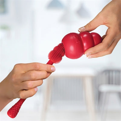 Kong borstel schoonmaakborstel rood
