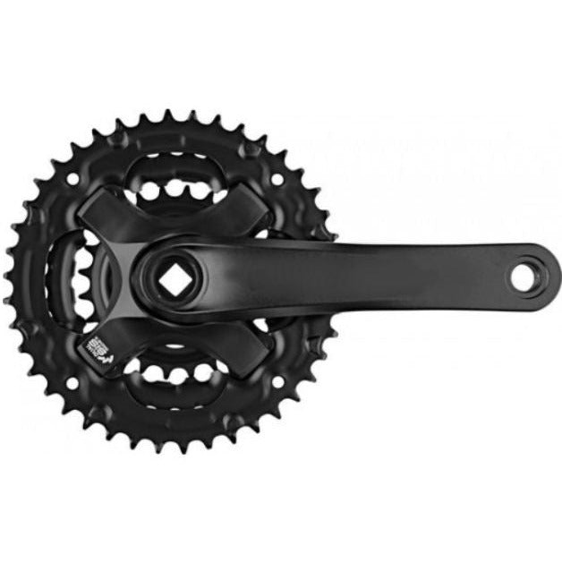 Samox crankset 175 mm triple 42 32 22 t mat zwart - 4 mm