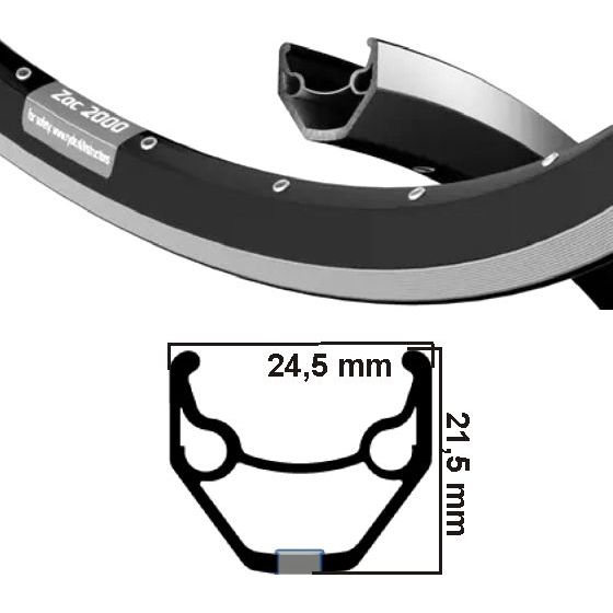 Ryde velg zac 2000 mat zwart 26 36 gaats 14g