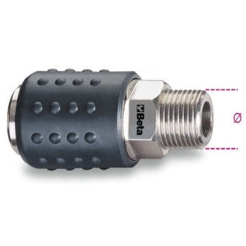 Beta 1917m tuyau d'air universel raccord rapide 1 4 filetage externe