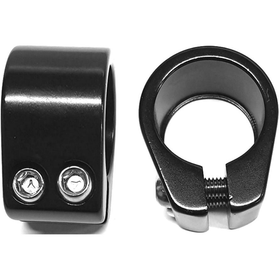 Hzb collier de tige de selle freestyle noir 28,6 mm 2 boulons 2001463