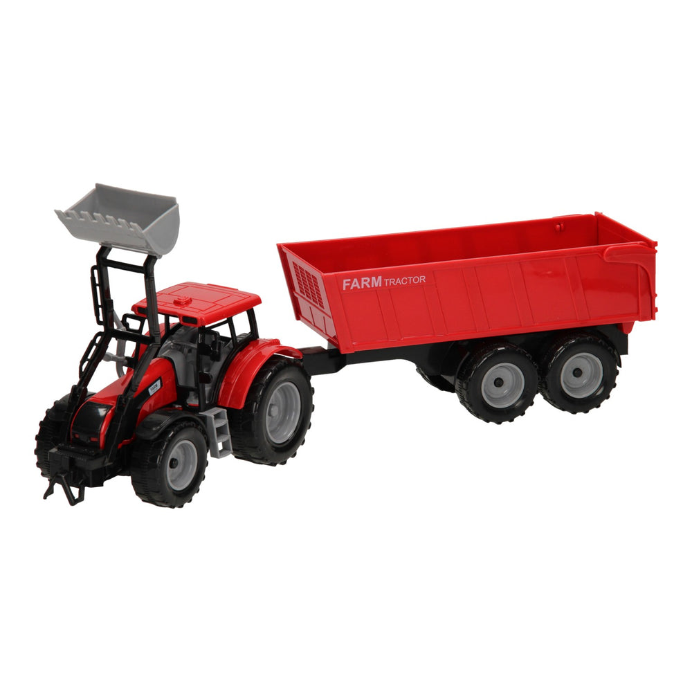 Trekker met Voorlader en Aanhanger 1:32