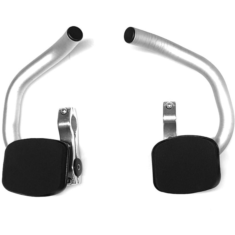 Tranzx set opzetstuur triathlonstuur 22,2 mm zilver met pads