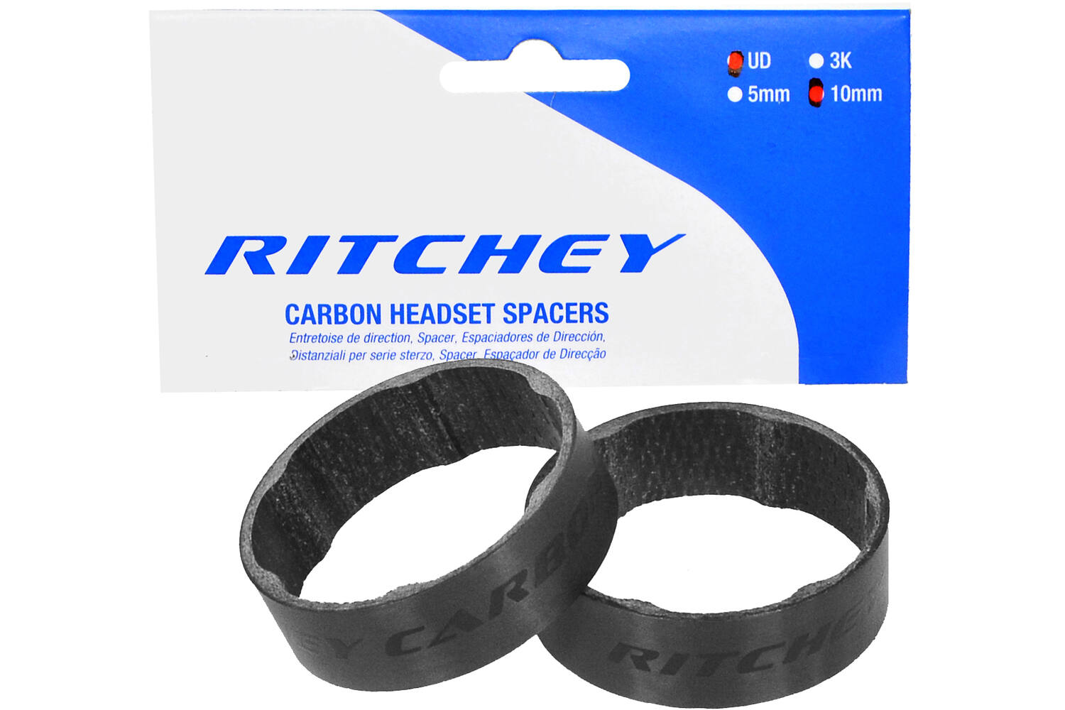 Ritchey - wcs afstandsbusset carbon ud mat 10mm 2 stuks