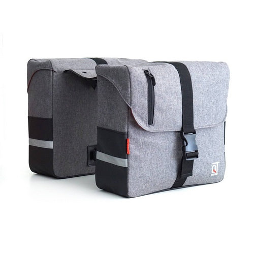 Qt cycle tech sac double cosmo gris 2x14 litres 1003762
