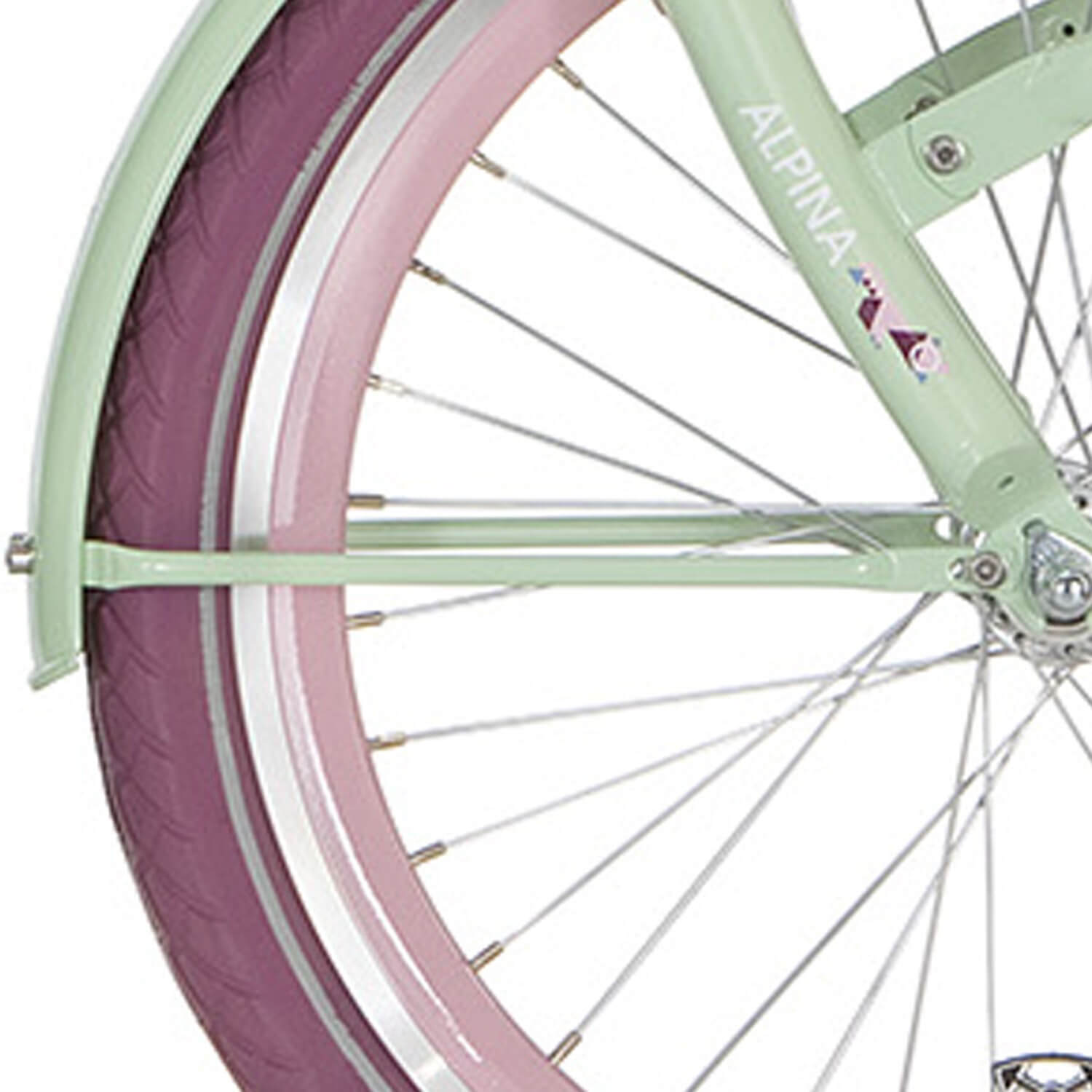 Alpina Spatbordstang set 22 Clubb bloesemgroen