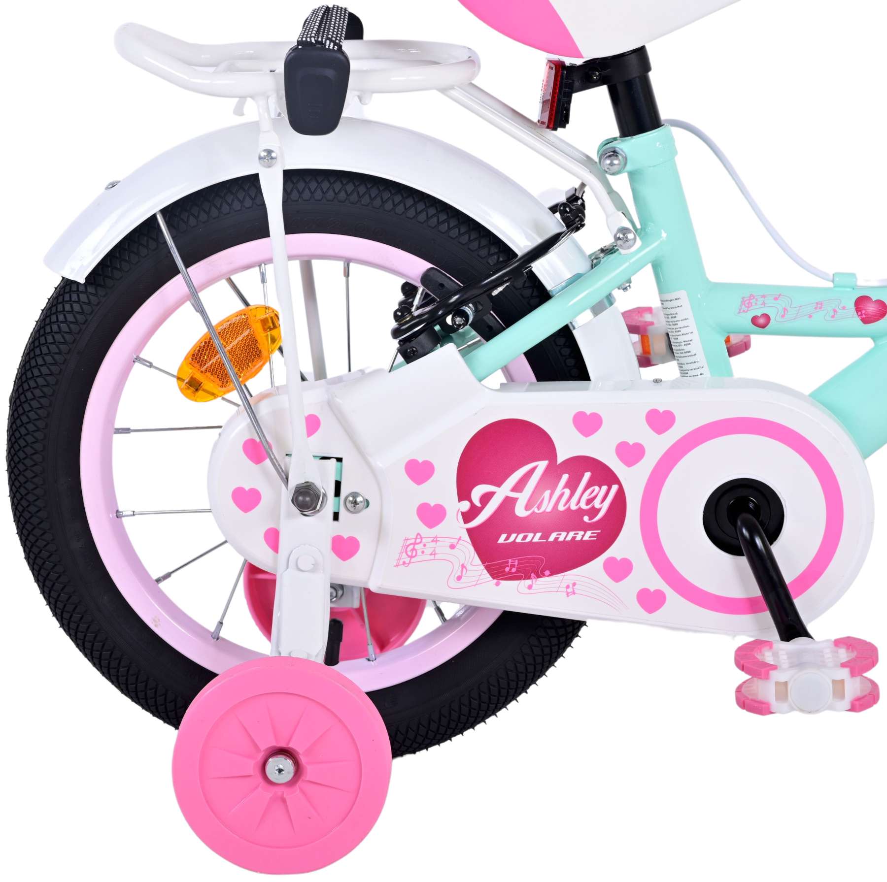Volare Ashley Kinderfiets - Meisjes - 14 inch - Groen - Twee Handremmen