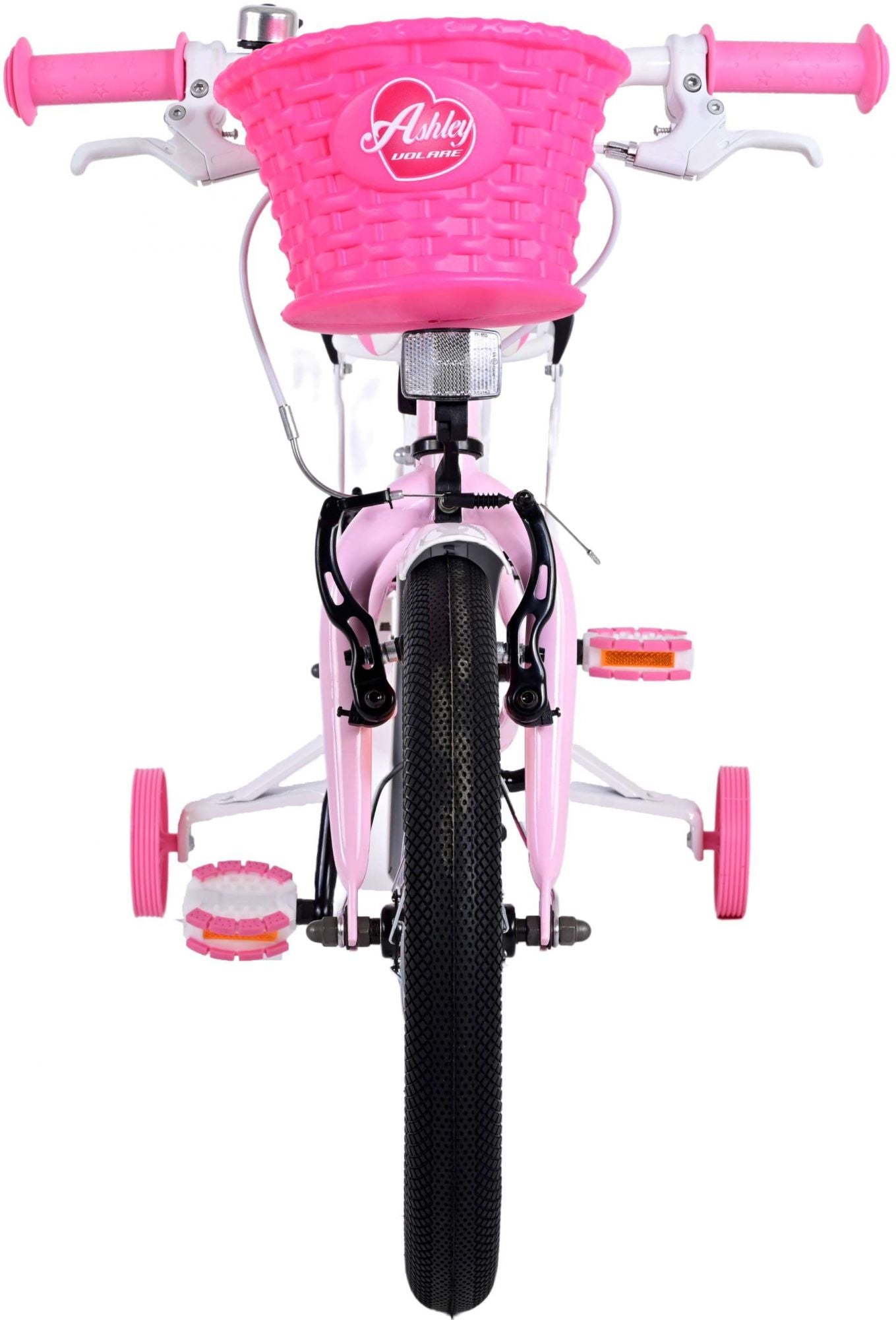 Volare ashley kinderfiets - meisjes - 16 inch - roze - twee handremmen