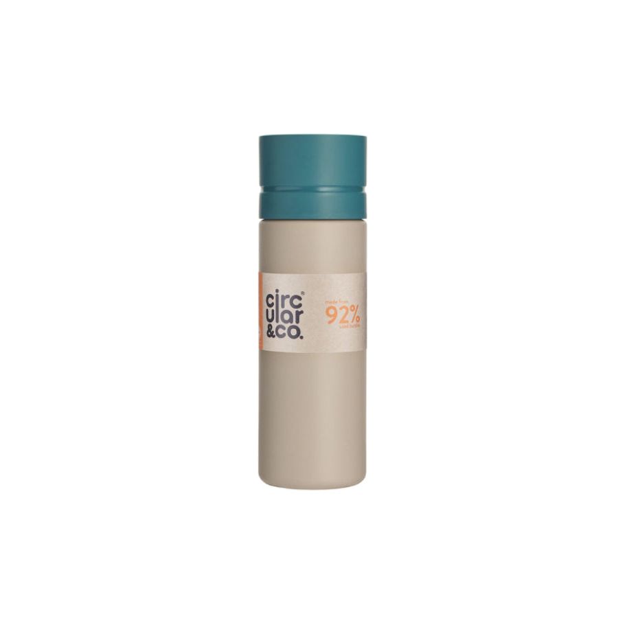 Circular Co. Ronde fles 600 ml Crème Teal