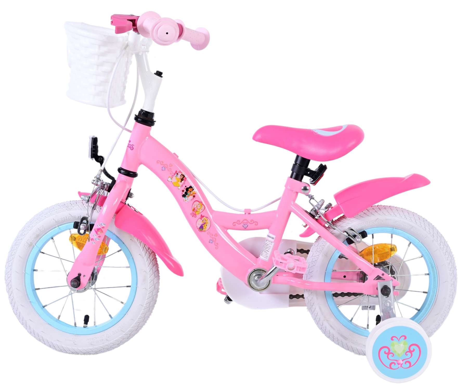 Disney Princess Kinderfiets Meisjes 12 inch Roze Twee Handremmen