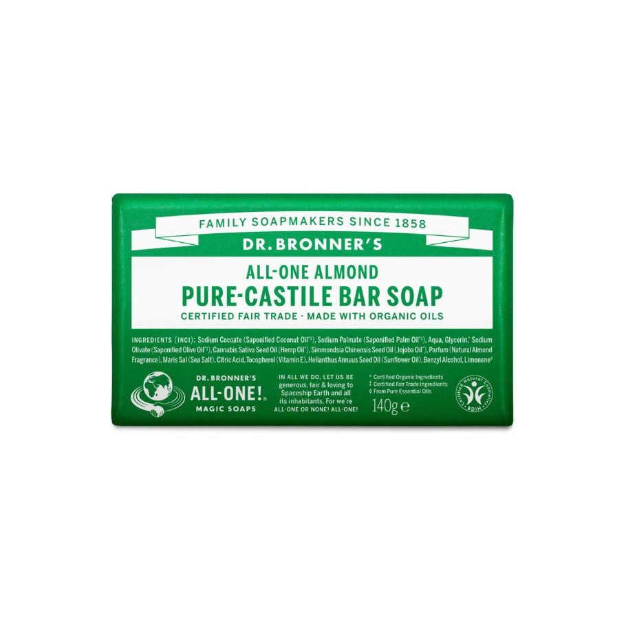 Dr. Bronner's Zeepblok Pure Castilië Amandel