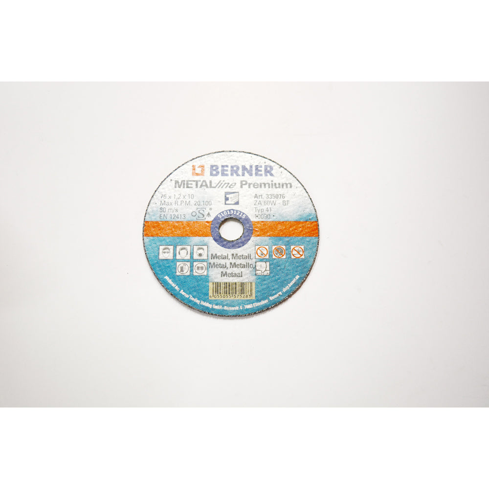 Berner doorslijpschijf metaal metalline premium 76mm (25st)