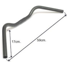 Ergotec Stuurbocht Trekking 25,4 staal zwart
