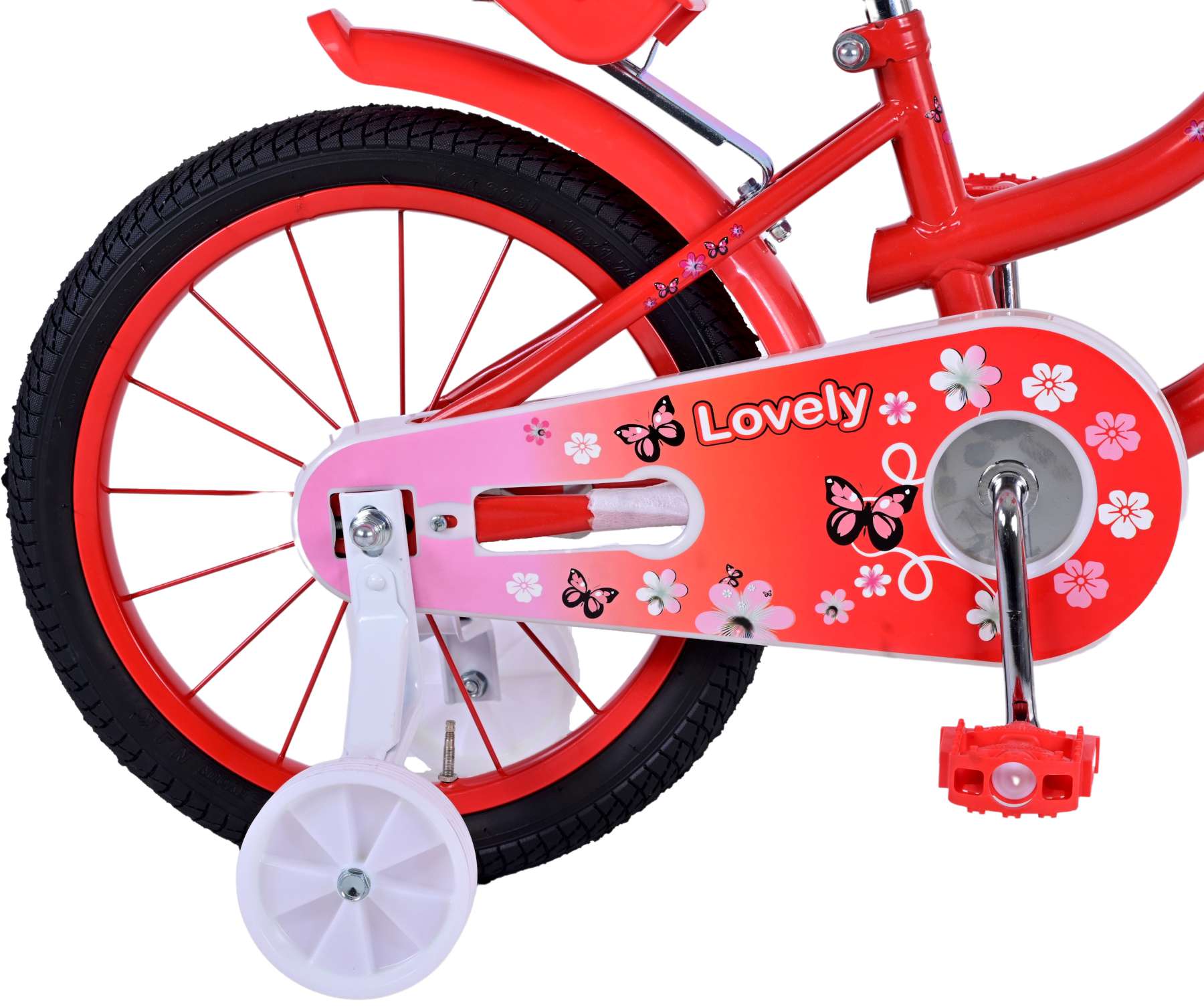 Volare Lovely Kinderfiets - Meisjes - 16 inch - Rood Wit