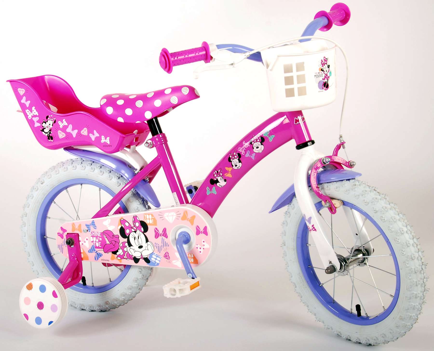 Disney Minnie schattigste ooit! - Kinderfiets - Meisjes - 14 inch - Roze