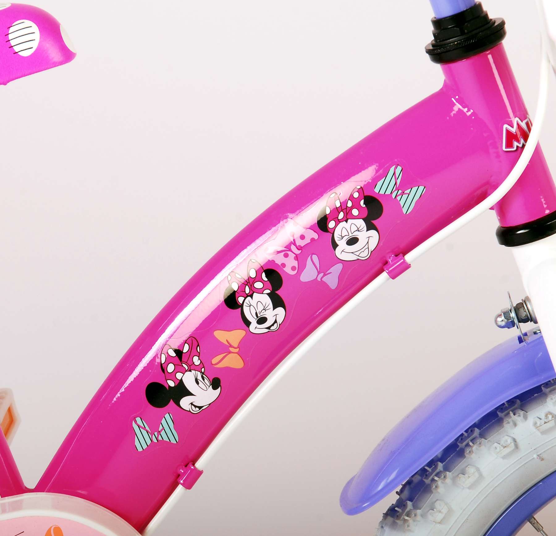 Disney Minnie schattigste ooit! - Kinderfiets - Meisjes - 14 inch - Roze - Twee Handremmen