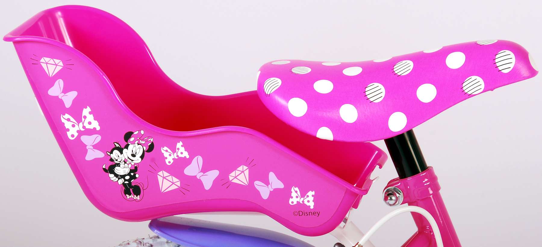 Disney Minnie schattigste ooit! - Kinderfiets - Meisjes - 14 inch - Roze - Twee Handremmen