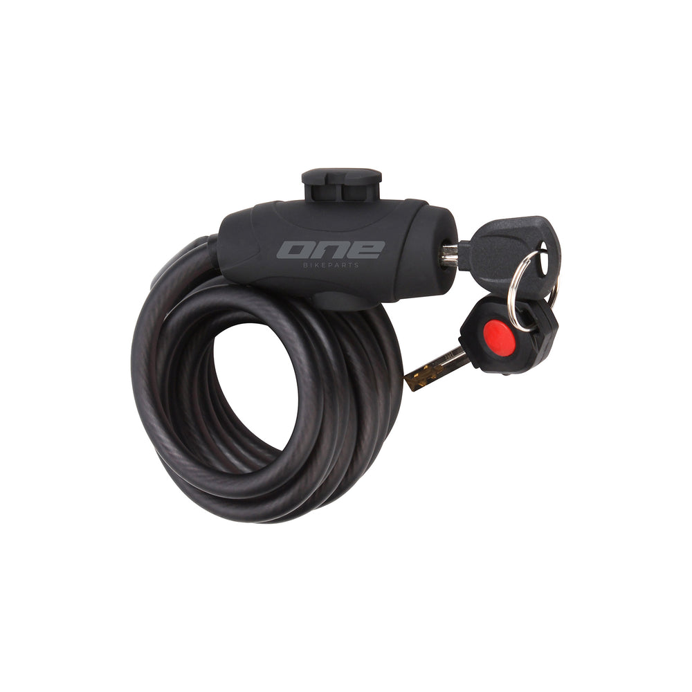 Eén spiraalkabelslot 15120 15mm 120cm zwart grijs