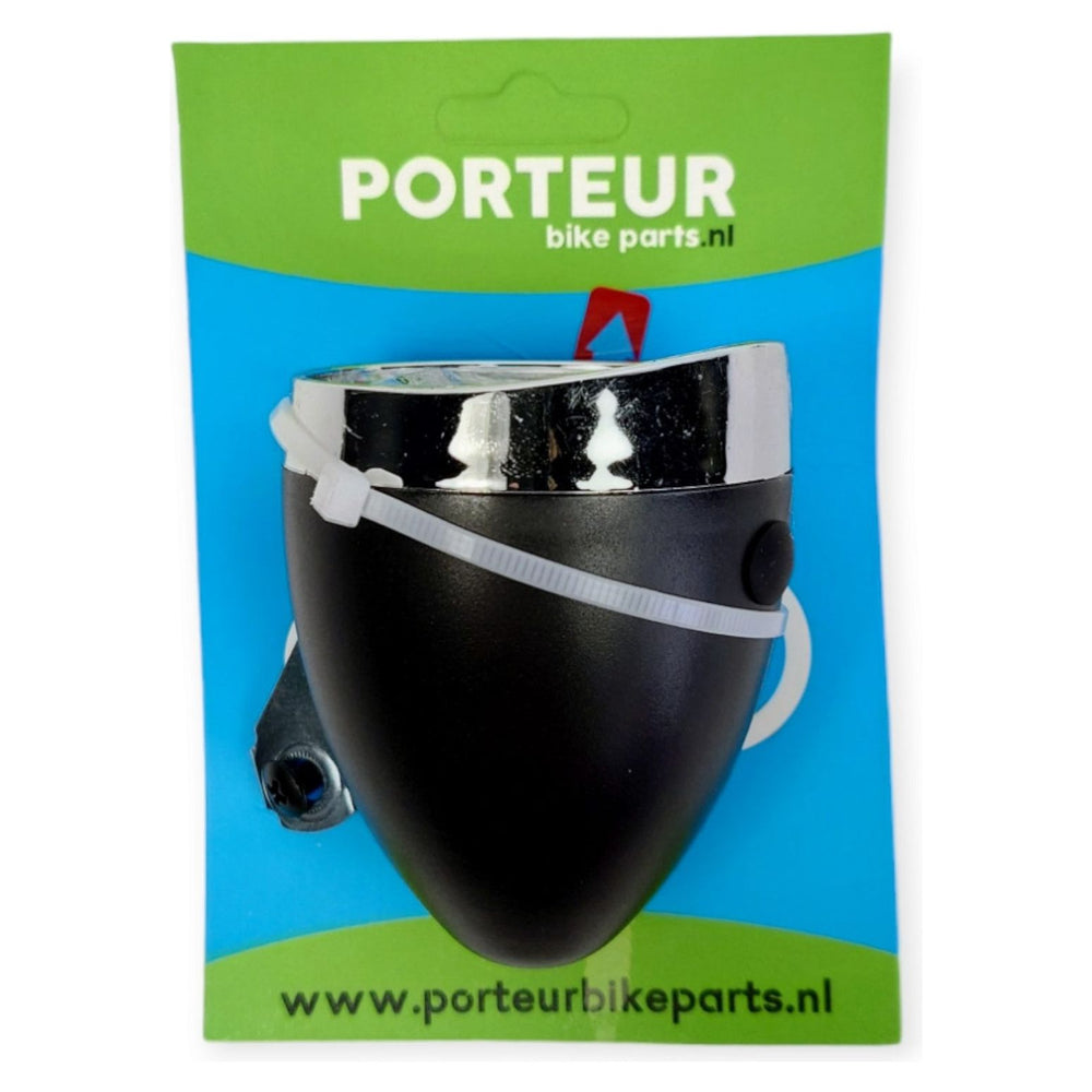 Phare Porteur retro noir batterie