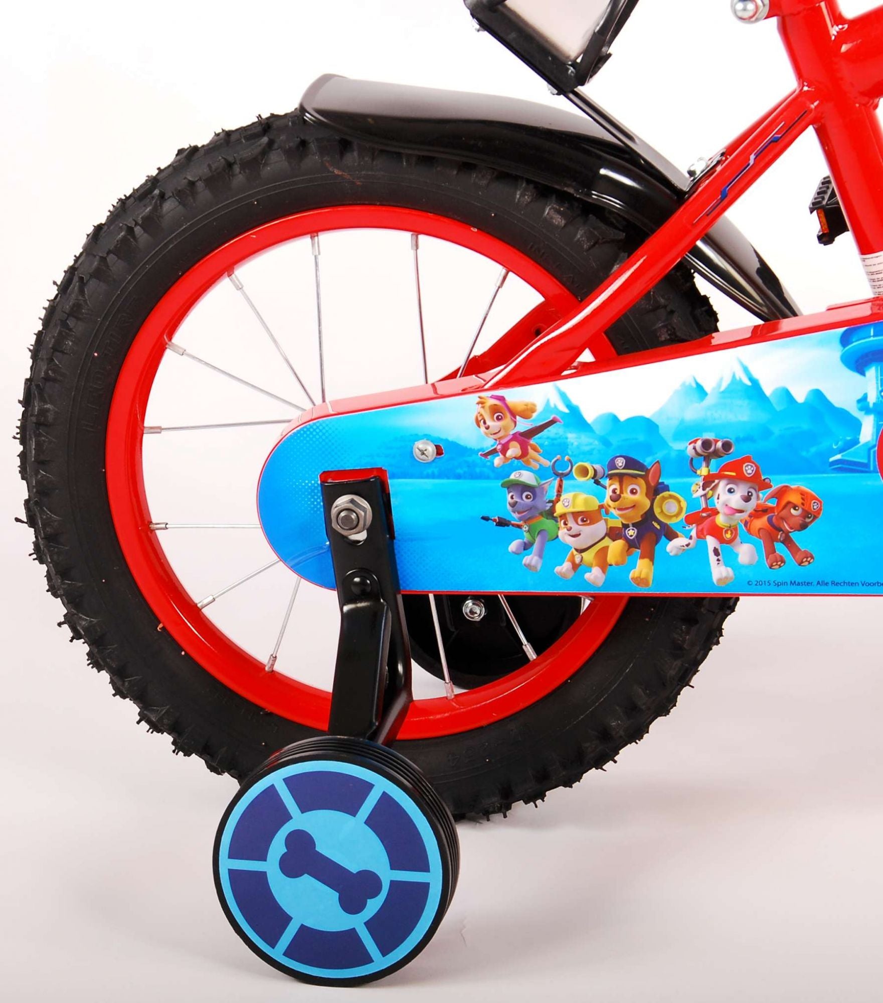 Paw patrol kinderfiets - jongens - 14 inch - rood blauw