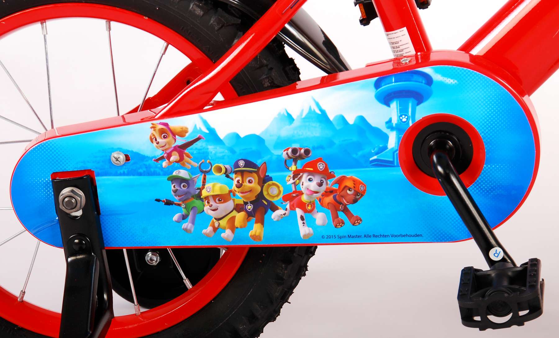 Paw patrol kinderfiets - jongens - 14 inch - rood blauw