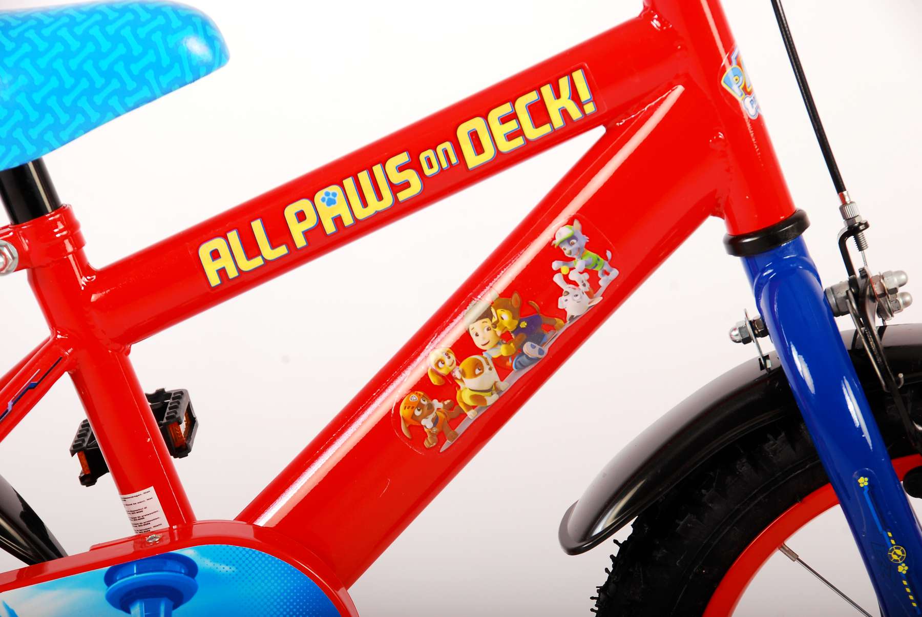 Paw patrol kinderfiets - jongens - 14 inch - rood blauw