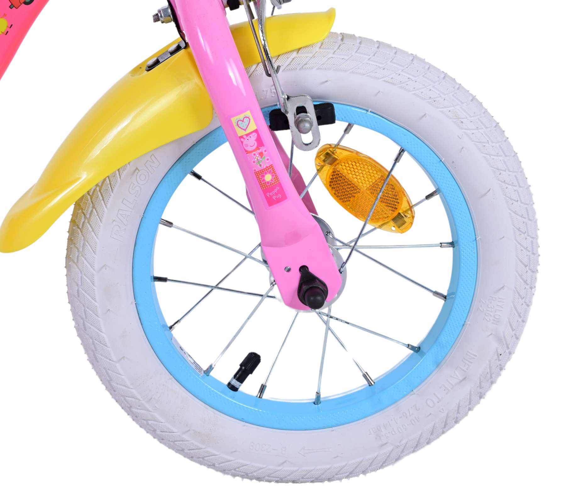 Peppa Pig Kinderfiets Meisjes 12 inch Roze Twee handremmen