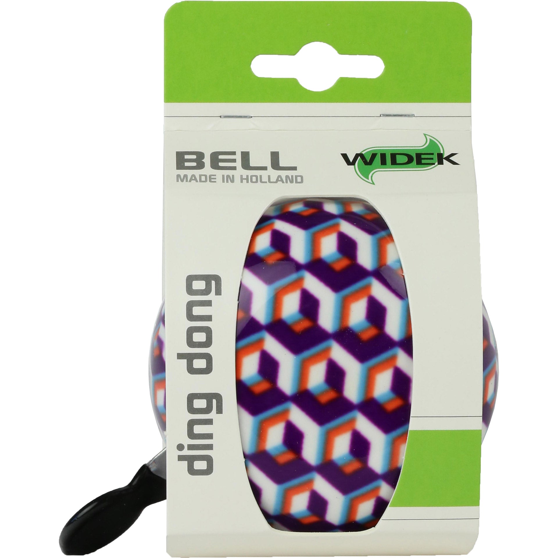 Widek bel ding dong 80mm kunstcollectie mozaïek paars