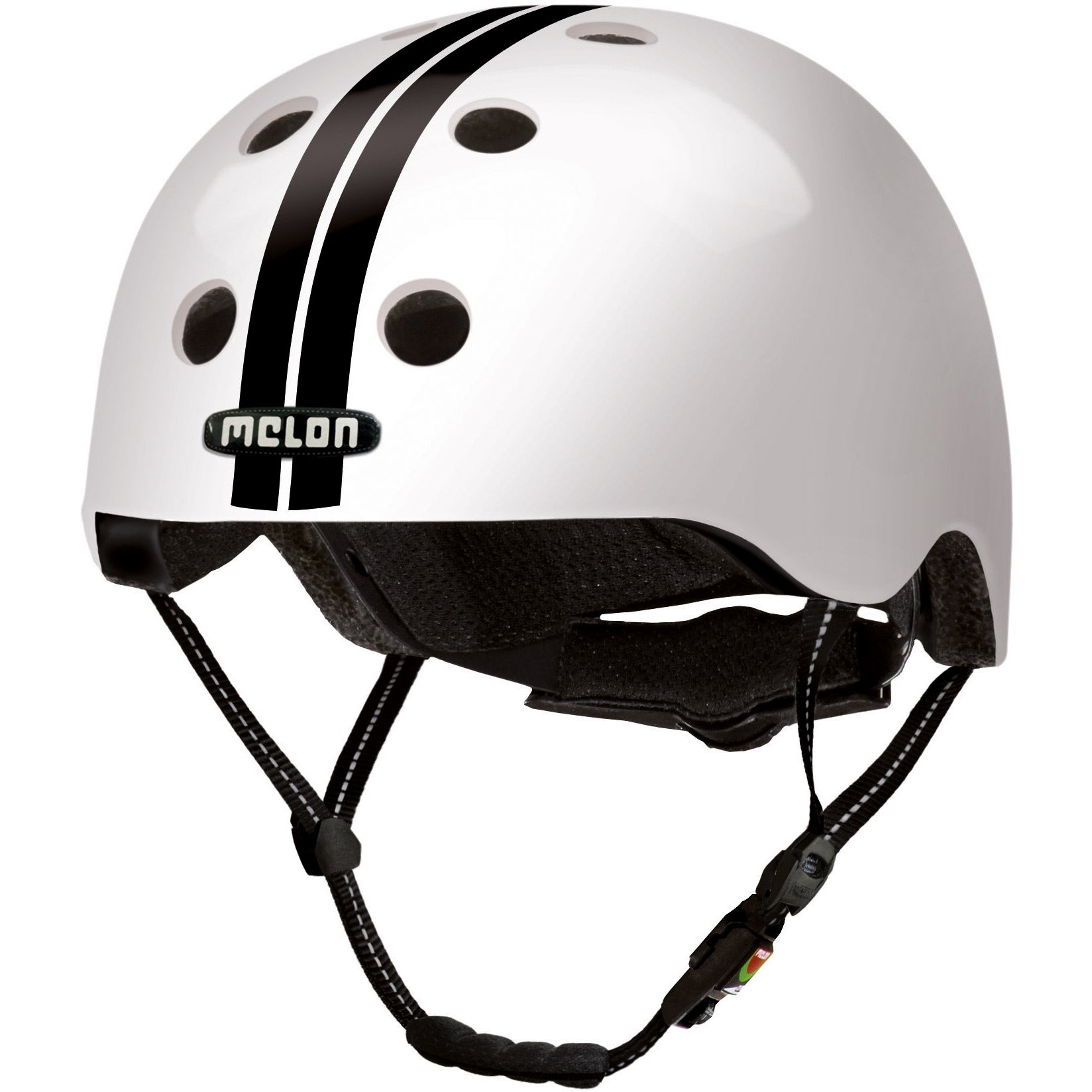 Meloenhelm Urban Active Straight Zwart Wit XL-2XL
