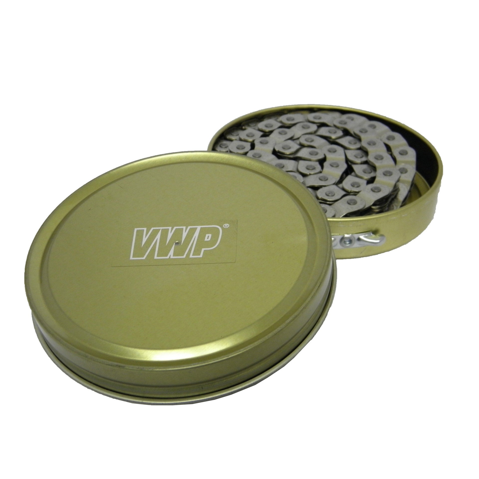 Vwp ketting 1 2-3 32 102 bmx f teflon gecoat (in blik) zilver